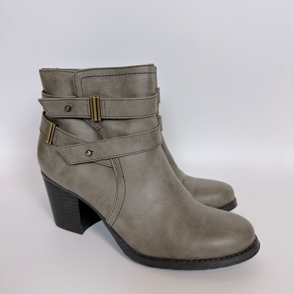 Naturalizer TIPPER Bootie Greige Gray Tan Boot Women’s Size 9